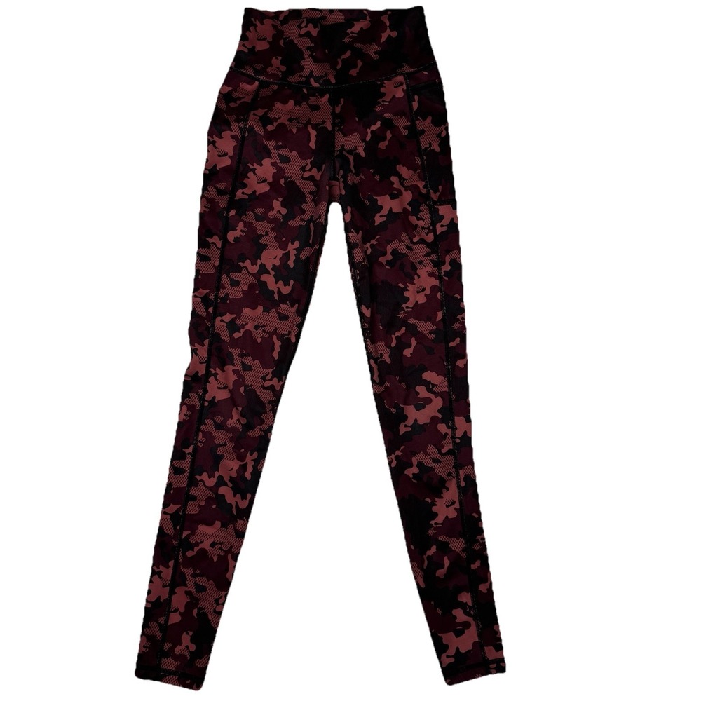 Sweaty Betty Leggings Super Sculpt Soft High Waisted Yoga Gym Rust Camo Size XS